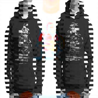 Bad Santa Claus Viking Berserker Look Christmas Hoodie | Seseable CA