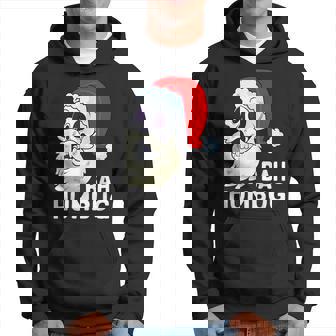 Bah Humbug Skull Santa Hat Christmas Xmas Skeleton Hoodie - Monsterry