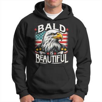 Bald Is Beautiful 4Th Of July Bald Eagle Independence Day Hoodie - Thegiftio UK