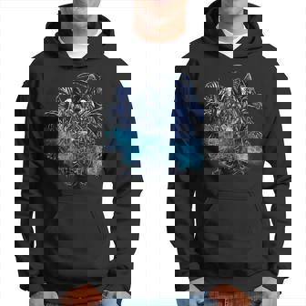 Baphomet Satanist Goat & Skeleton King Demon Gothic Hoodie - Monsterry