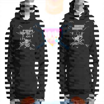 Baseball Home Plate Social Club For Boy Ice Cream Drip Hoodie - Monsterry