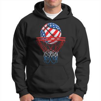 Basketball American Patriotic 4Th Of July Us Flag Boys Hoodie - Thegiftio UK