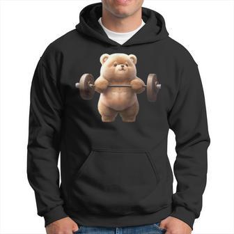 Bear Bodybuilder Weight Lifting Gym Workout Sports Hoodie - Thegiftio UK