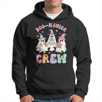 Behavior Analyst Halloween Aba Cute Ghost Boo-Havior Crew Hoodie - Thegiftio UK