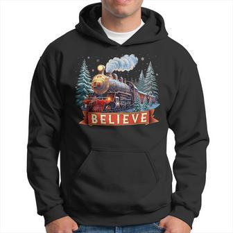 Believe Christmas All Aboard Polar Express Xmas 2024 Hoodie - Thegiftio UK