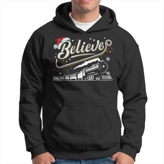 Believe Train Christmas North Pole Polar Express Family Xmas Hoodie - Thegiftio UK