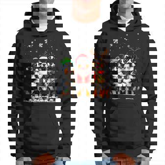 Bernese Mountain Dog Christmas Dogs Santa Reindeer Elf Hoodie - Thegiftio UK