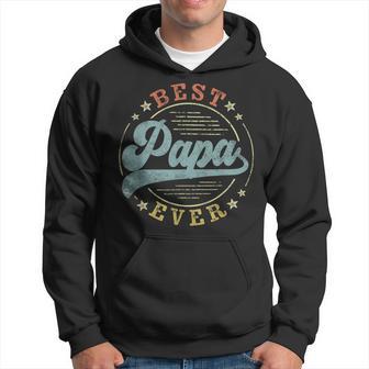 Best Papa Ever Father's Day Papa Vintage Emblem Hoodie | Seseable UK