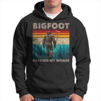 Bigfoot Grabbed My Wiener Sausage Sasquatch Believers Hoodie - Thegiftio UK