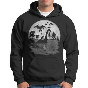 Bigfoot Loch Ness Monster Mothman And Aliens Cryptid Hoodie - Thegiftio UK
