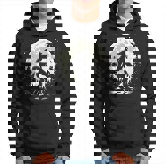 Bigfoot Sasquatch Full Moon Forest Graphic Big Foot Hoodie - Thegiftio UK