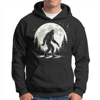 Bigfoot Sasquatch Full Moon Forest Graphic Big Foot Hoodie - Thegiftio UK