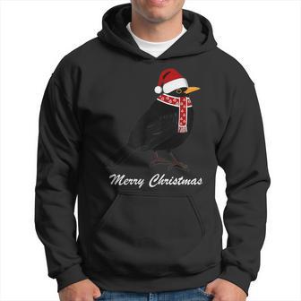 Bird With Red Christmas Hat Scarf Christmas Outfit Bird Kapuzenpullover - Geschenkecke