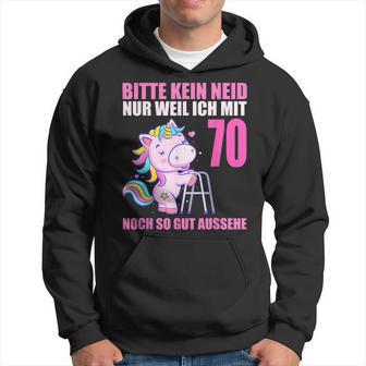 Bitte Keine Enid Gut Aussehe 70 Jahre Einhorn 70Th Birthday Kapuzenpullover - Geschenkecke