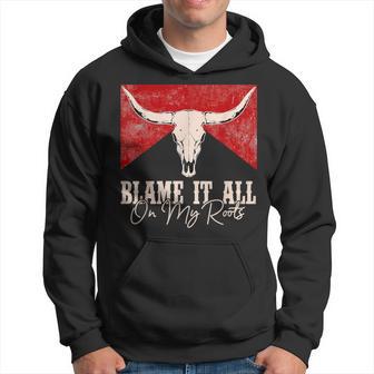 Blame It All On My Roots Retro Deserts West Awesome Apparel Hoodie - Thegiftio UK