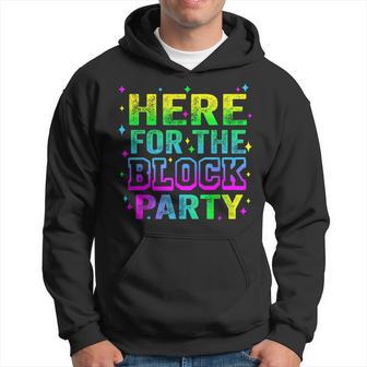 Here For The Block Party Builder Building Brick Hoodie - Thegiftio UK