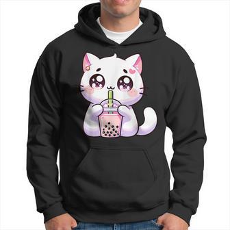 Boba Cat Boba Tea Bubble Tea Kawaii Cat Hoodie - Thegiftio UK