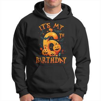 Boo It's My 6Th Birthday Halloween Pumpkin 6 Years Old Hoodie - Thegiftio UK