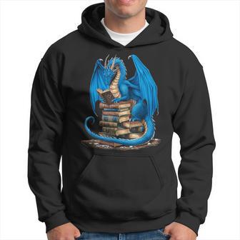 Book Lover Bookworm Reading Books Dragon Hoodie - Thegiftio UK