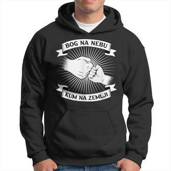 Bosnia With Bog Na Nebu Kum Na Zemlji Croatia Serbia Motif Kapuzenpullover - Seseable