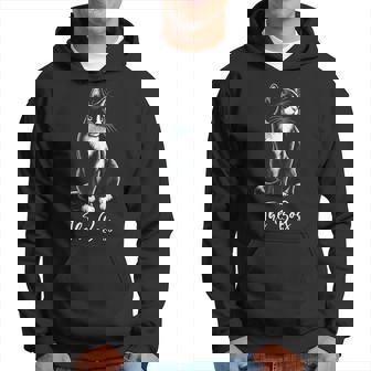 The Boss Tuxedo Cat Lover Kitten Tuxedo Cat Owner Hoodie - Thegiftio