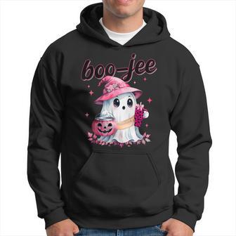 Boujee Boo Jee Spooky Ghost Pink Halloween Pumpkin Costumes Hoodie - Thegiftio UK