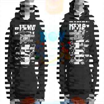 Boys 5Th Birthday Astronaut Space Planets Five Years Old Hoodie - Thegiftio UK