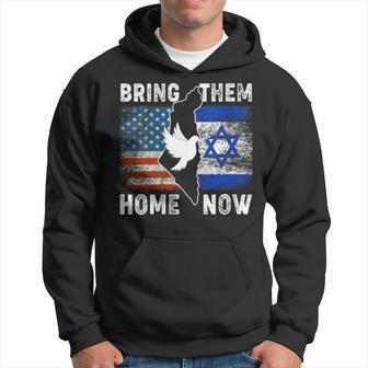 Bring Them Home Now Stand With Israel Israel America Flag Hoodie - Thegiftio UK