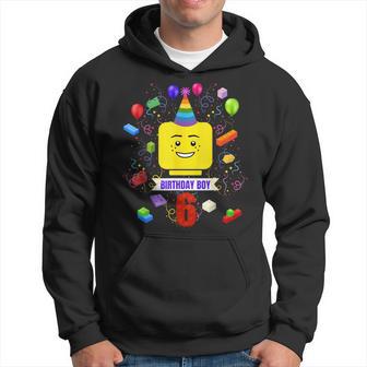 Building Bricks 6Th Birthday Boy 6 Master Builder Blocks Hoodie - Thegiftio UK