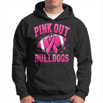 Bulldog Pink Out Football Tackle Breast Cancer Awareness Hoodie - Thegiftio UK