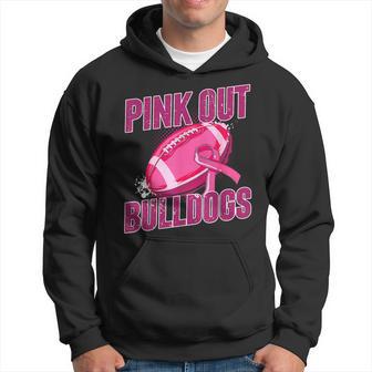 Bulldogs Pink Out Football Tackle Breast Cancer Hoodie - Thegiftio UK