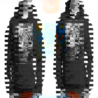 Camicia Artistica Coniglioan Gogh Stile Notte Stellata Coniglio Felpa con cappuccio - Novitaregali