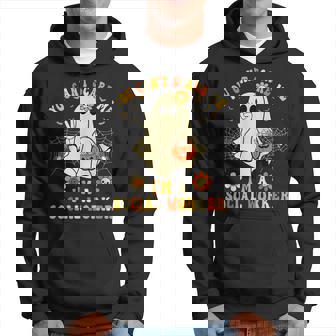 You Can't Scare Me I'm A School Social Worker Halloween Hoodie | Mazezy