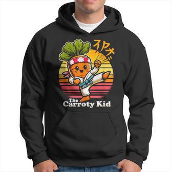 Carroty Kid Retro Karate Vegetable Pun Hoodie - Thegiftio UK