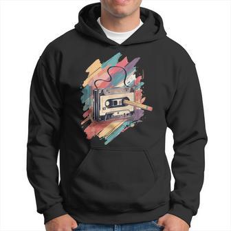 Cassette Tape Retro Music 90S Pencil Rewind Retro Cassette Hoodie - Thegiftio UK