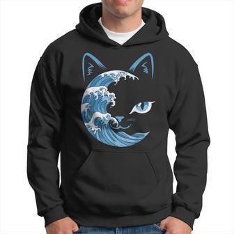 Cat Bule Wave Blue Cats Wave Blue Wave Cat Of Cat Ladies Hoodie - Thegiftio UK