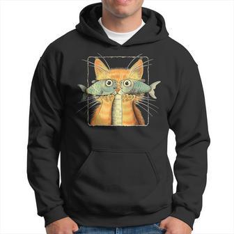 Cat With Fisheyes Kitten Cat Parody Cat Lover Hoodie - Thegiftio UK