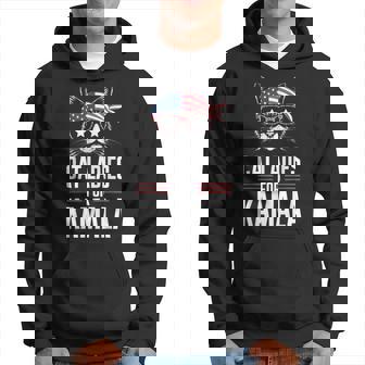 Cat Ladies For Kamala Cat 2024 President Kamala-Harris Hoodie | Mazezy