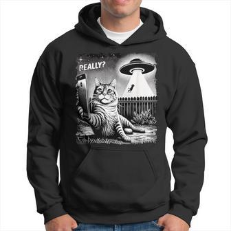 Cat Selfie Ufo & Alien Echt Jetzt Really Kapuzenpullover - Geschenkecke