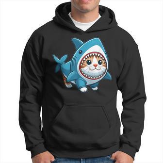 Cat In Shark Costume Hoodie - Thegiftio UK