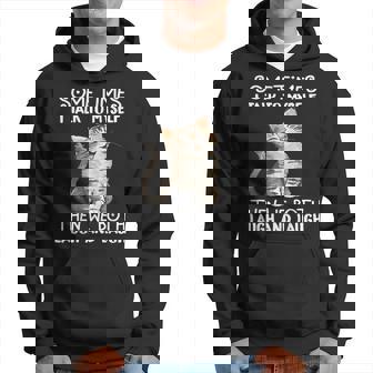 Cat Sometimes I Talk To Myself Then We Both Laugh And Laugh Hoodie | Mazezy