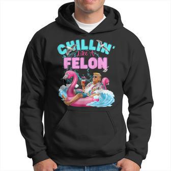 Chillin Like A Felon Summer Retro Pool Hoodie - Thegiftio UK