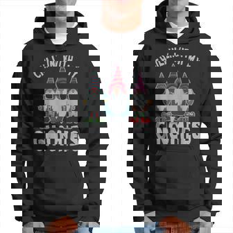 Chilling With My Gnomies Ugly Christmas Sweater Style Hoodie - Thegiftio UK