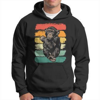 Chimpanzee Monkey Retro Vintage Chimp Wild Zoo Animal Hoodie - Thegiftio UK