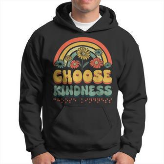 Choose Kindness Retro Braille Language Letters Braille Hoodie - Thegiftio UK