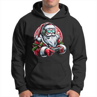 Christmas Gamer Boys Video Game Santa Xmas Hoodie - Thegiftio UK