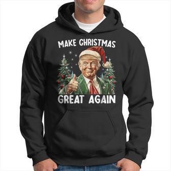 Make Christmas Great Again Santa Trump 2024 Xmas Hoodie - Thegiftio UK