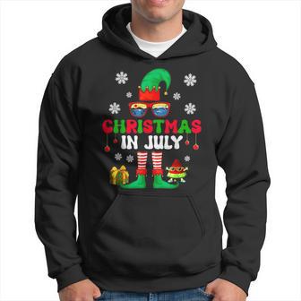 Christmas In July Elf Summer Beach Family Matching Squad Hoodie - Thegiftio UK