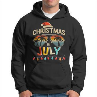 Christmas In July With Vintage Sunglasses For Summer Xmas Hoodie - Monsterry UK