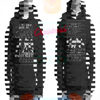 This Is My Christmas Pajama Hockey Ugly Sweater Hoodie | Mazezy